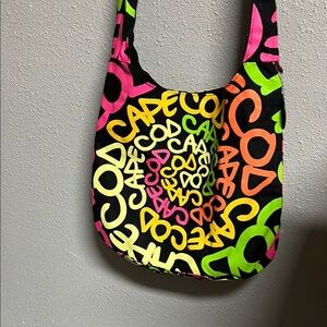 Robin Ruth Black and Pink Psychedelic Shoulder Bag